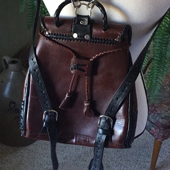 EUC Maroon Leather Bag - Picture 3 of 8